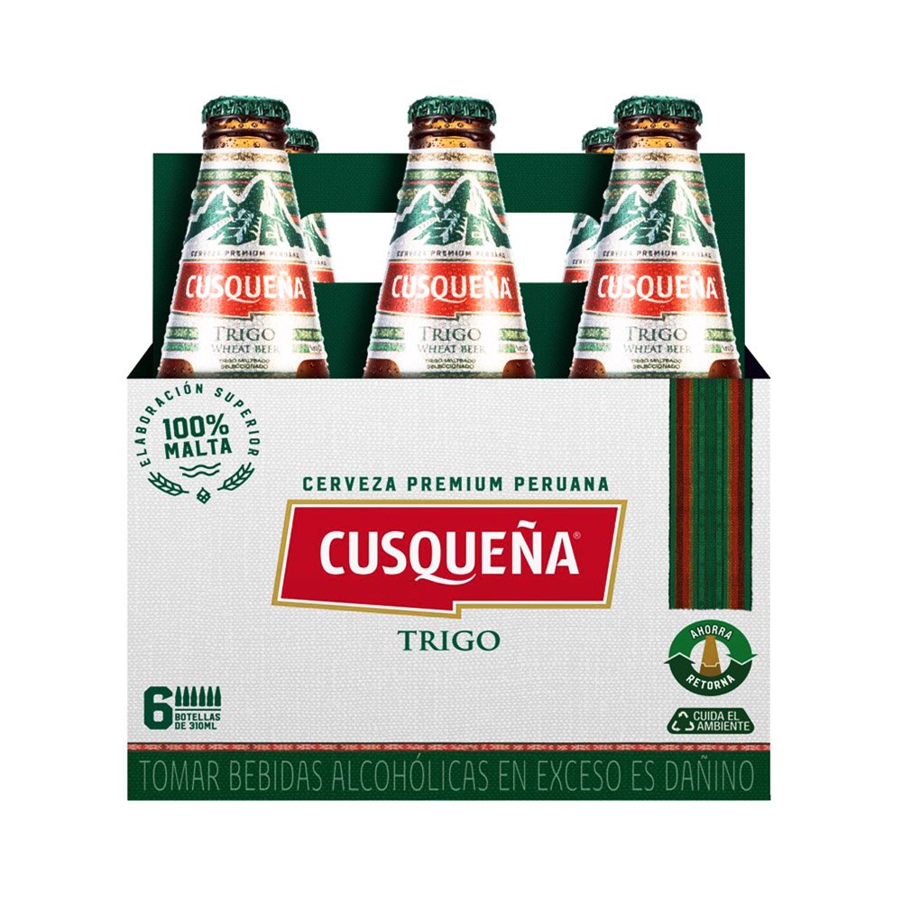 CERVEZA CUSQUEÑA TRIGO SIXPACK BT 310mL