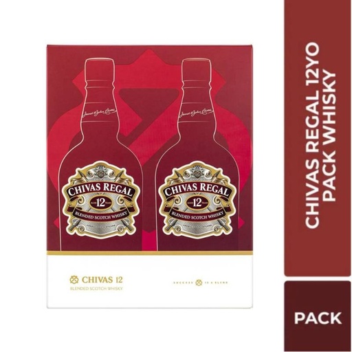 [PRBEBAPK07] Whisky CHIVAS 12 AÑOS 750mL PK X 2 UN